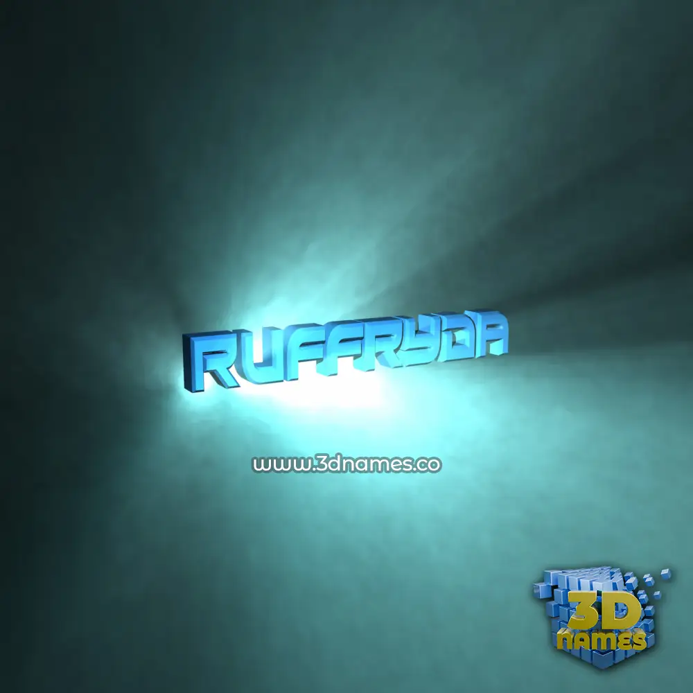 ruffryda in Light Shine style - 3D name wallpaper