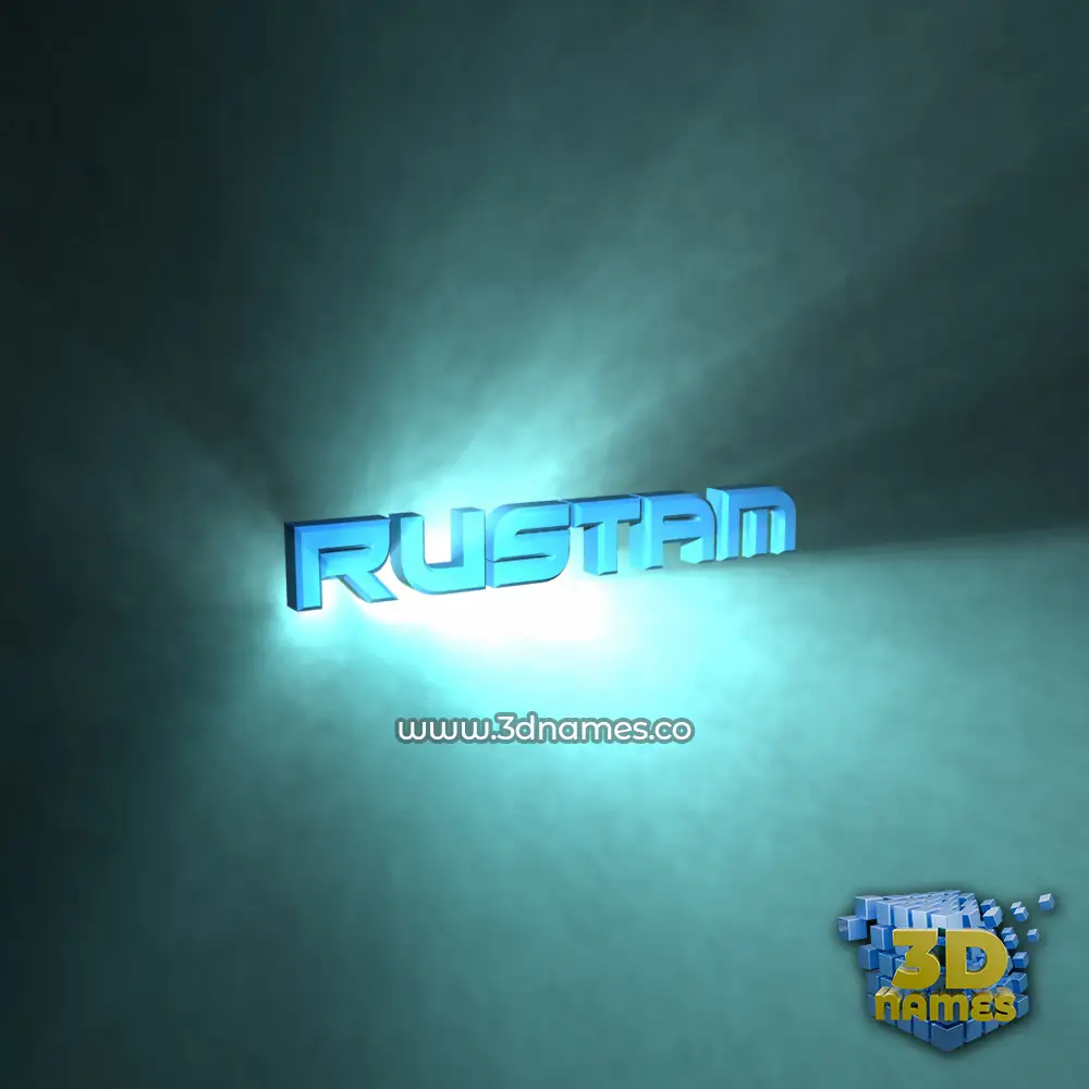 rustam in Light Shine style - 3D name wallpaper rustam in Light Shine style - 3D name wallpaper