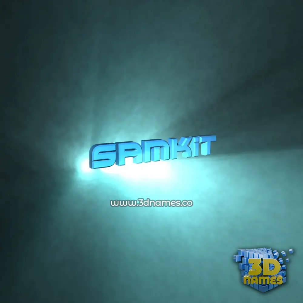 samkit in Light Shine style - 3D name wallpaper