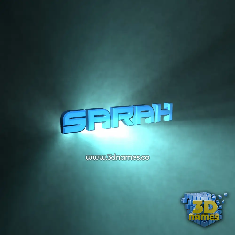 sarah in Light Shine style - 3D name wallpaper