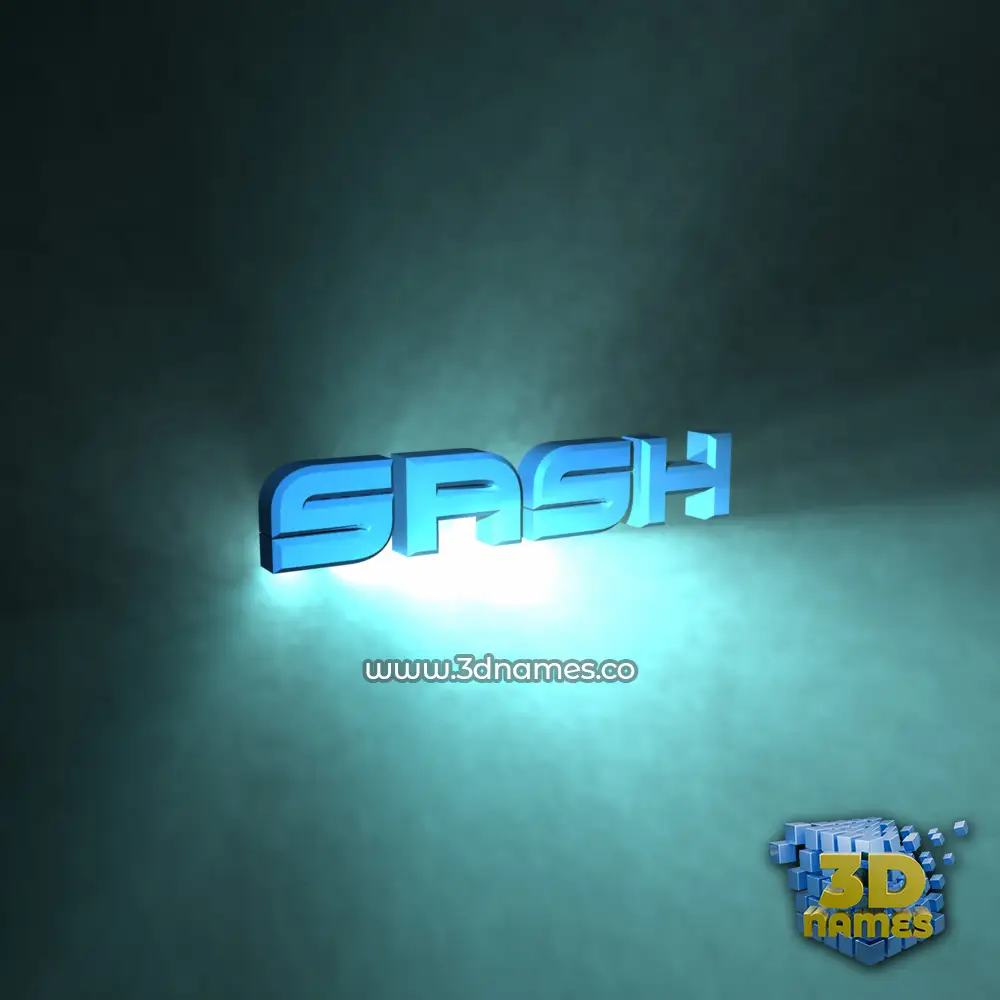 sash in Light Shine style - 3D name wallpaper