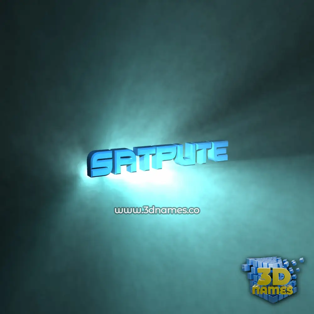 satpute in Light Shine style - 3D name wallpaper