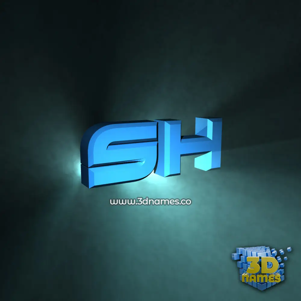 sh in Light Shine style - 3D name wallpaper