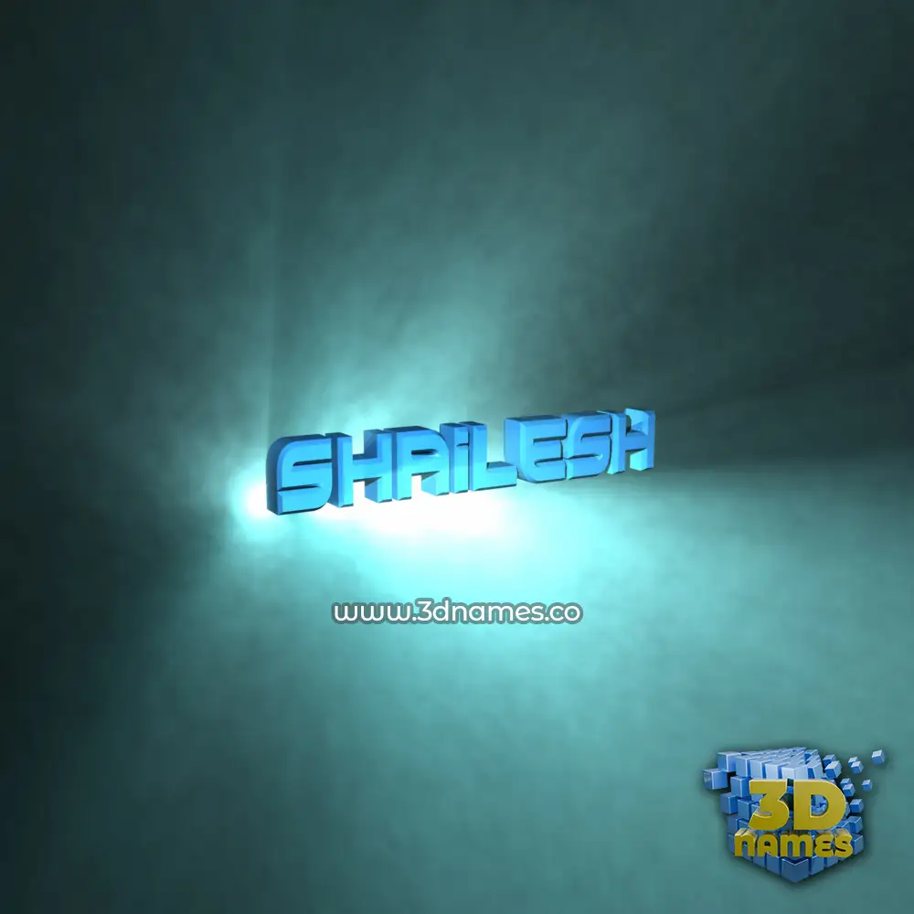 shailesh in Light Shine style - 3D name wallpaper