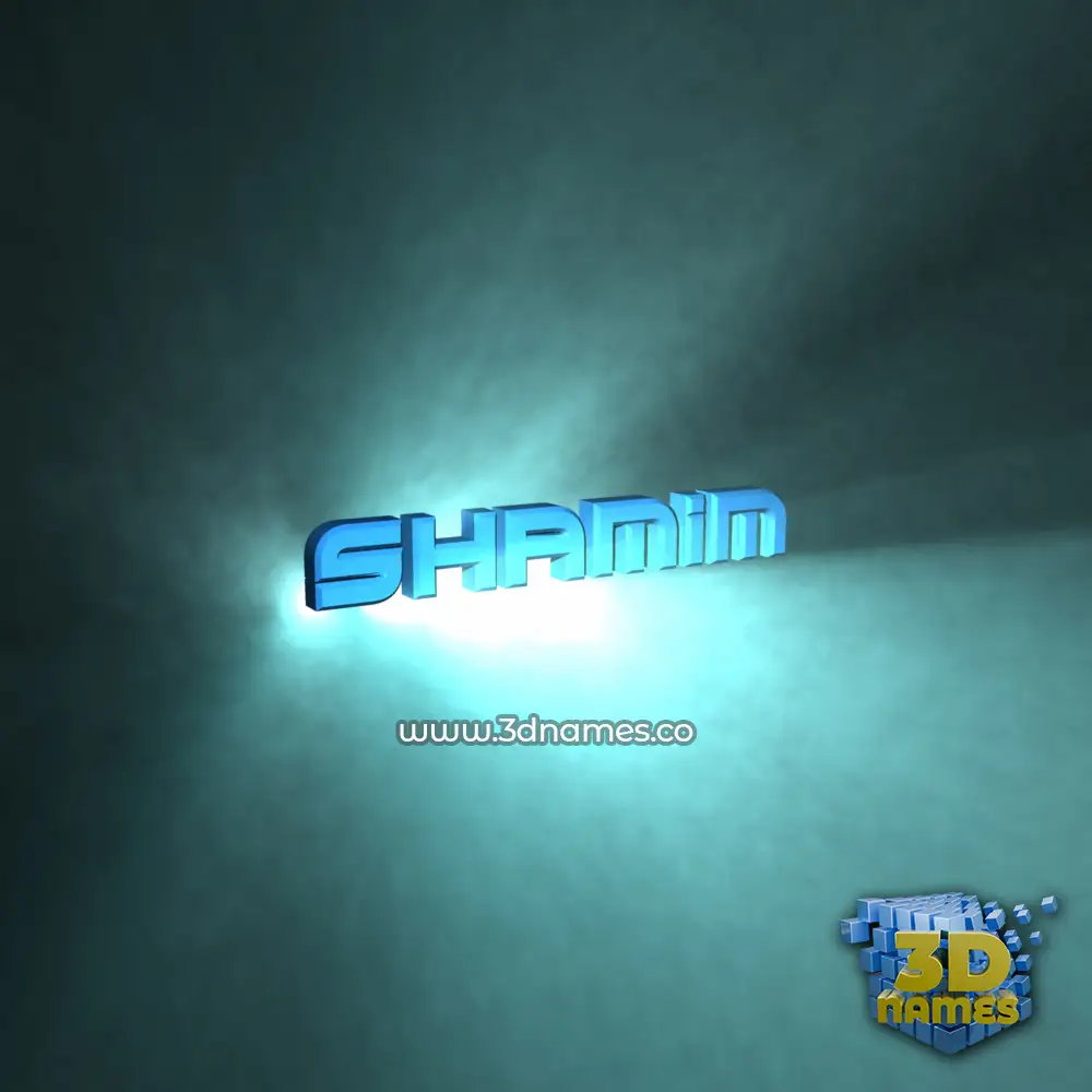 shamim in Light Shine style - 3D name wallpaper