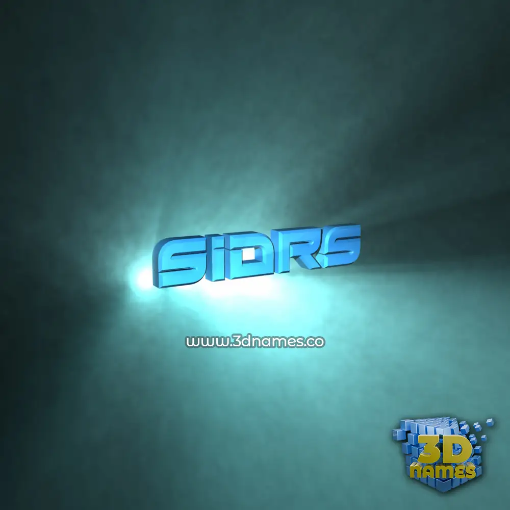 sidrs in Light Shine style - 3D name wallpaper