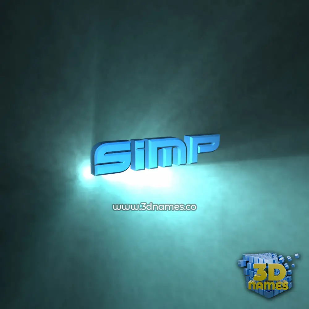 simp in Light Shine style - 3D name wallpaper