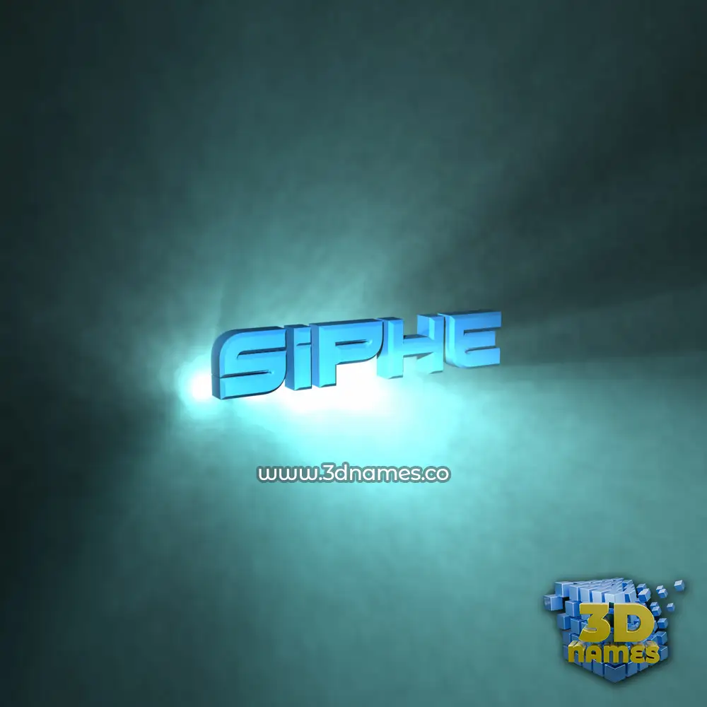 siphe in Light Shine style - 3D name wallpaper