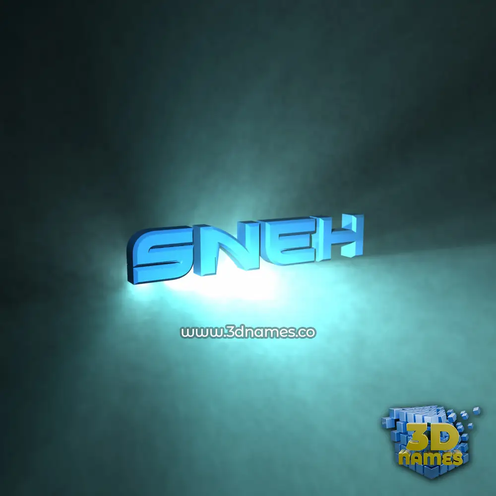 sneh in Light Shine style - 3D name wallpaper