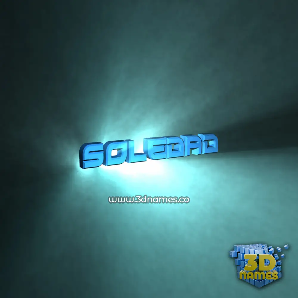 soledad in Light Shine style - 3D name wallpaper