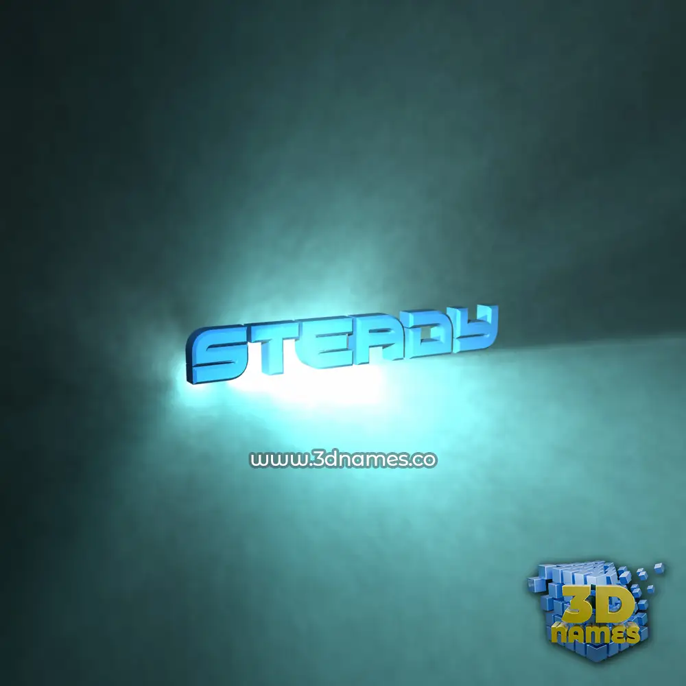 steady in Light Shine style - 3D name wallpaper steady in Light Shine style - 3D name wallpaper