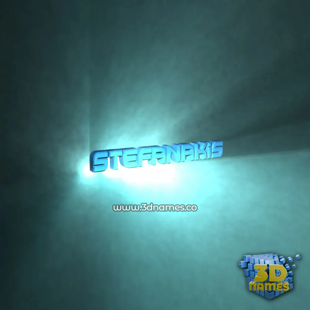 stefanakis in Light Shine style - 3D name wallpaper
