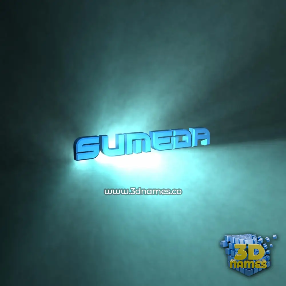 sumeda in Light Shine style - 3D name wallpaper