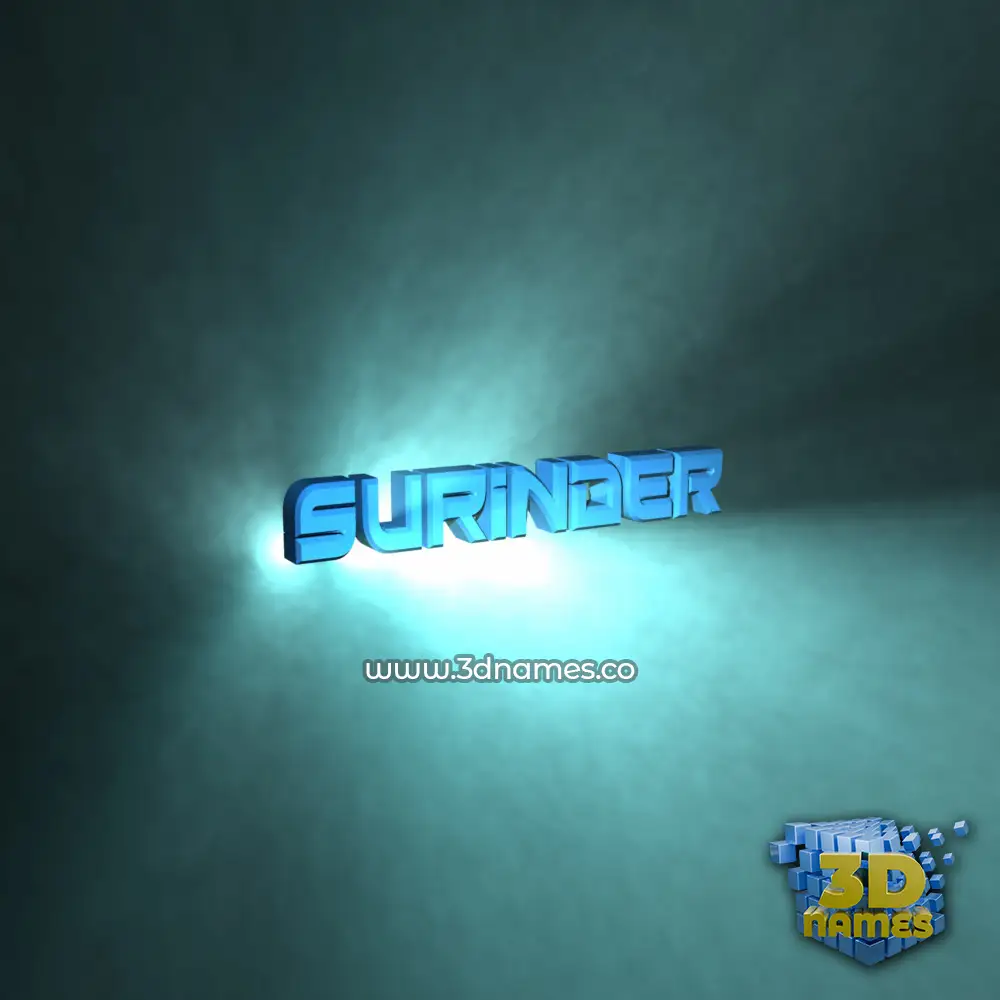 surinder in Light Shine style - 3D name wallpaper