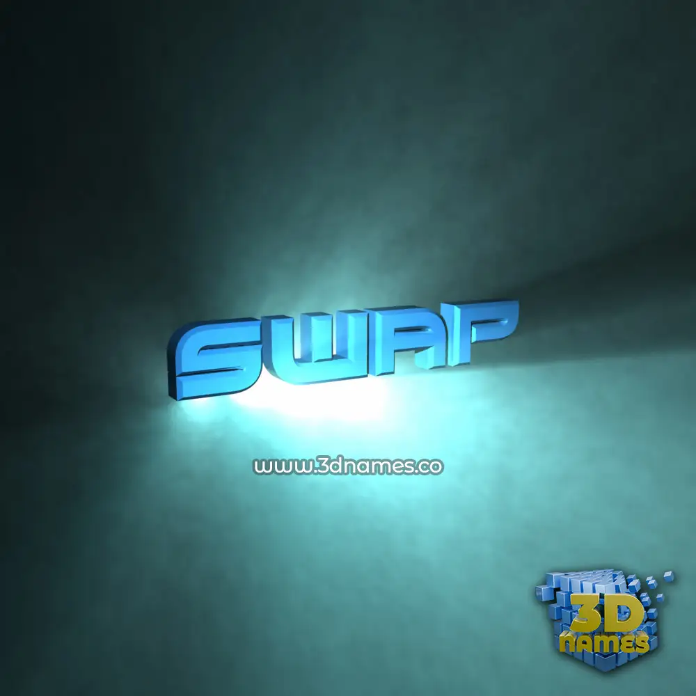 swap in Light Shine style - 3D name wallpaper