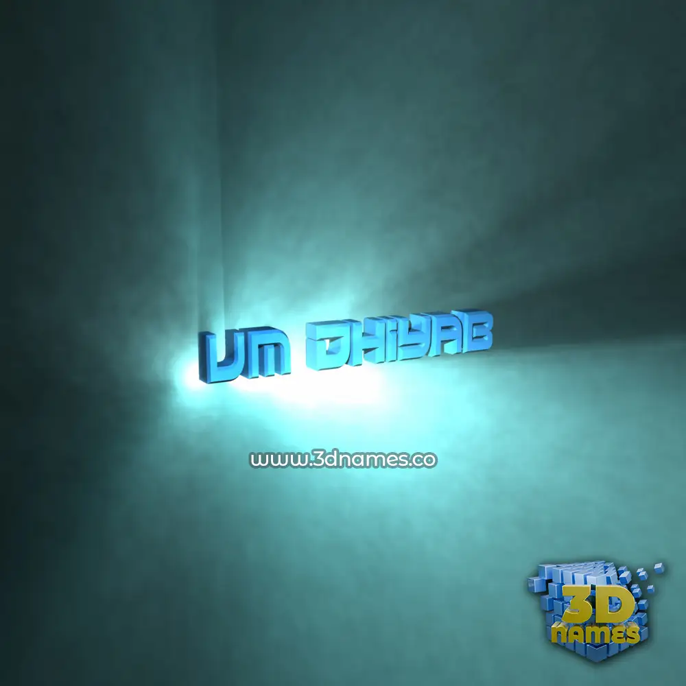 um dhiyab in Light Shine style - 3D name wallpaper um dhiyab in Light Shine style - 3D name wallpaper