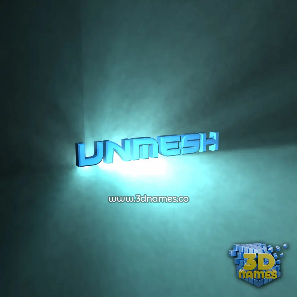 unmesh in Light Shine style - 3D name wallpaper