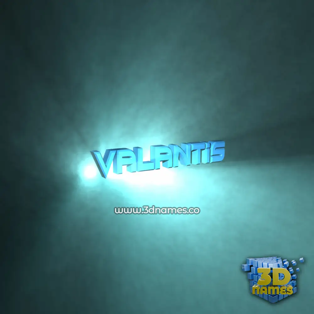 valantis in Light Shine style - 3D name wallpaper