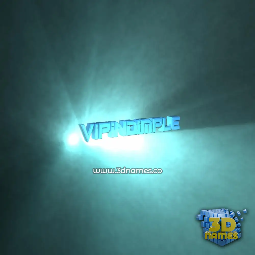 vipindimple in Light Shine style - 3D name wallpaper