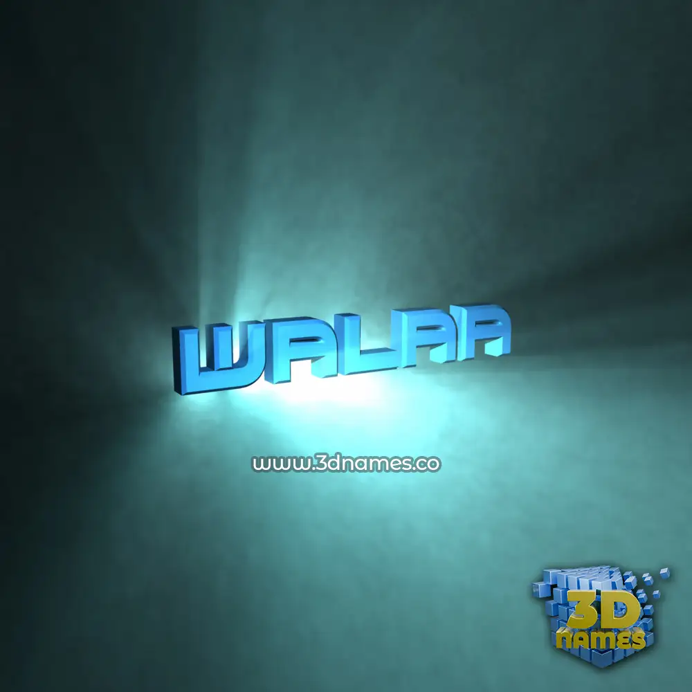 walaa in Light Shine style - 3D name wallpaper walaa in Light Shine style - 3D name wallpaper