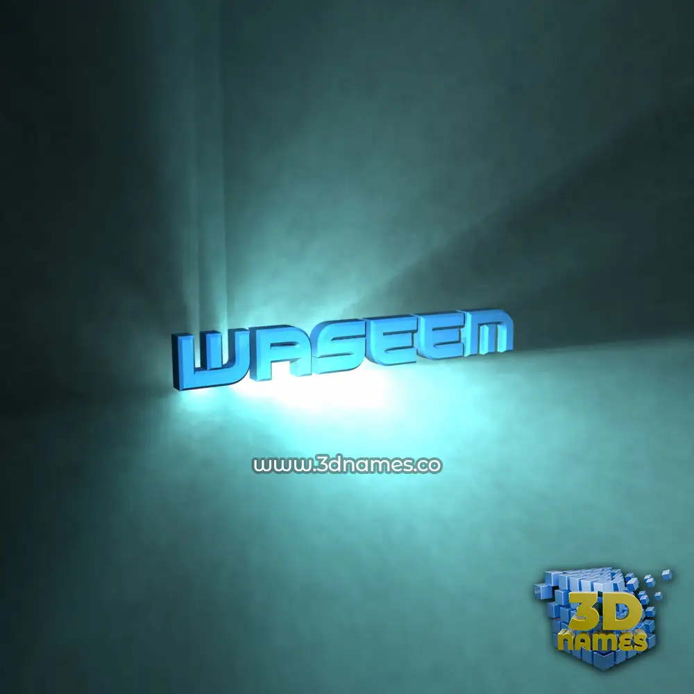 waseem in Light Shine style - 3D name wallpaper waseem in Light Shine style - 3D name wallpaper