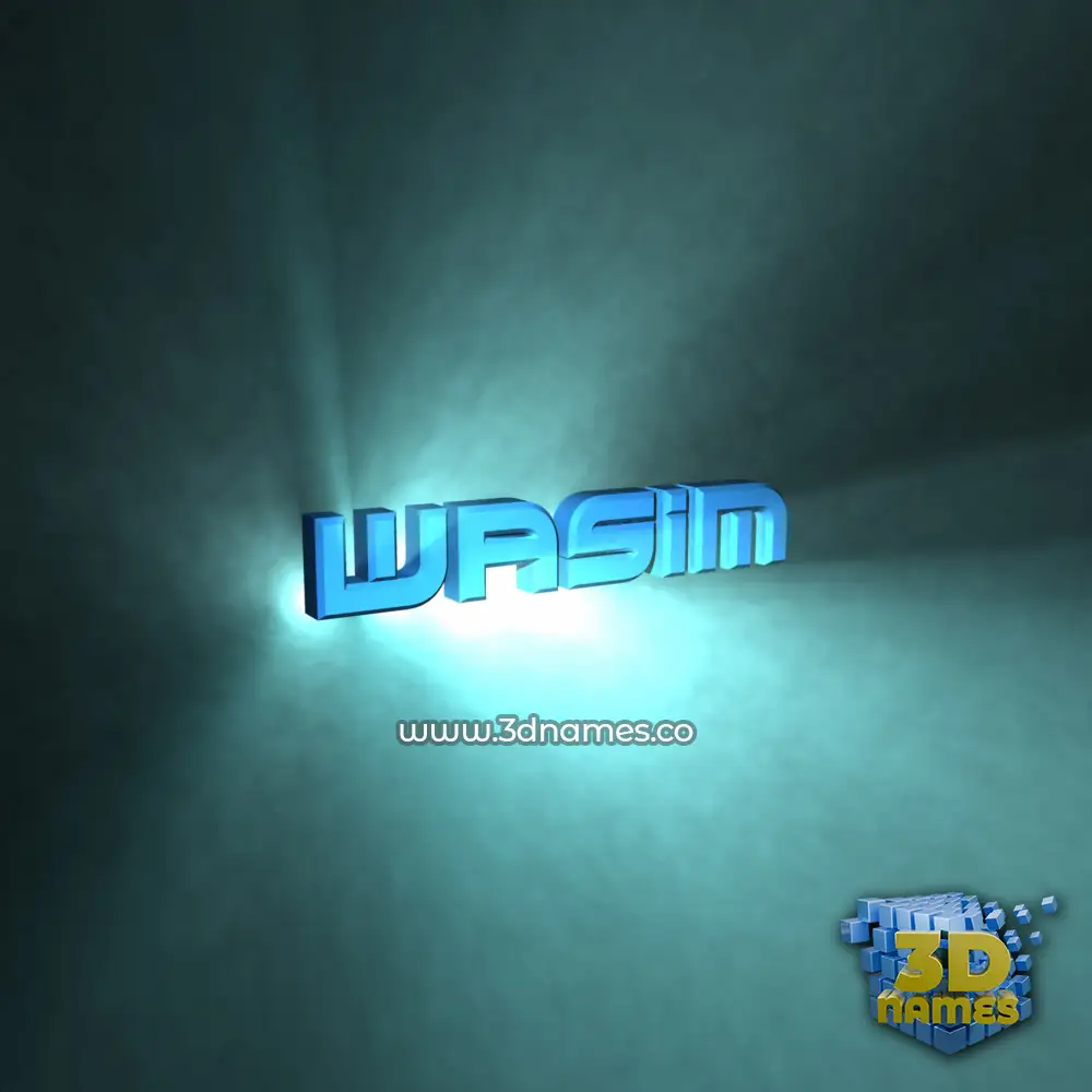 wasim in Light Shine style - 3D name wallpaper wasim in Light Shine style - 3D name wallpaper