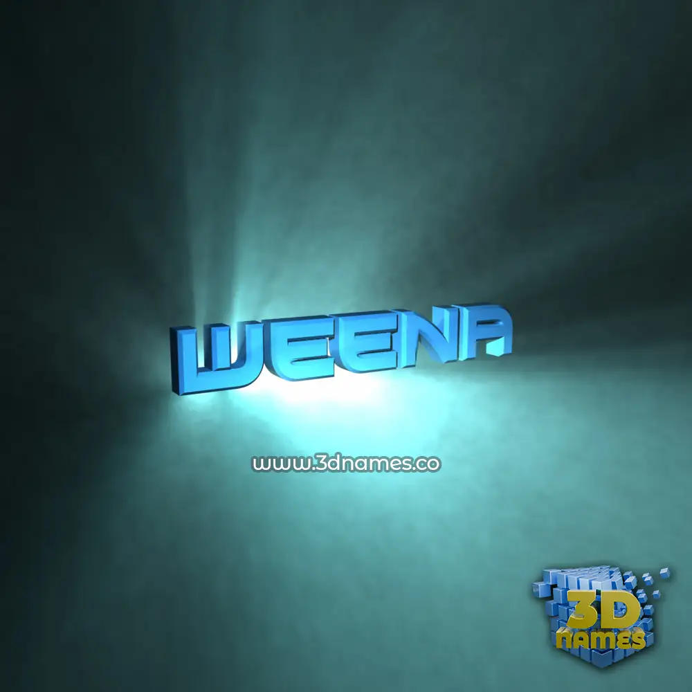 weena in Light Shine style - 3D name wallpaper