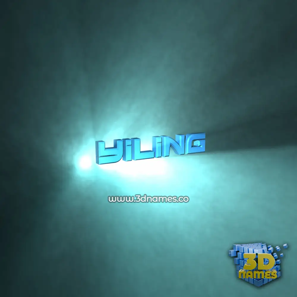 yiling in Light Shine style - 3D name wallpaper