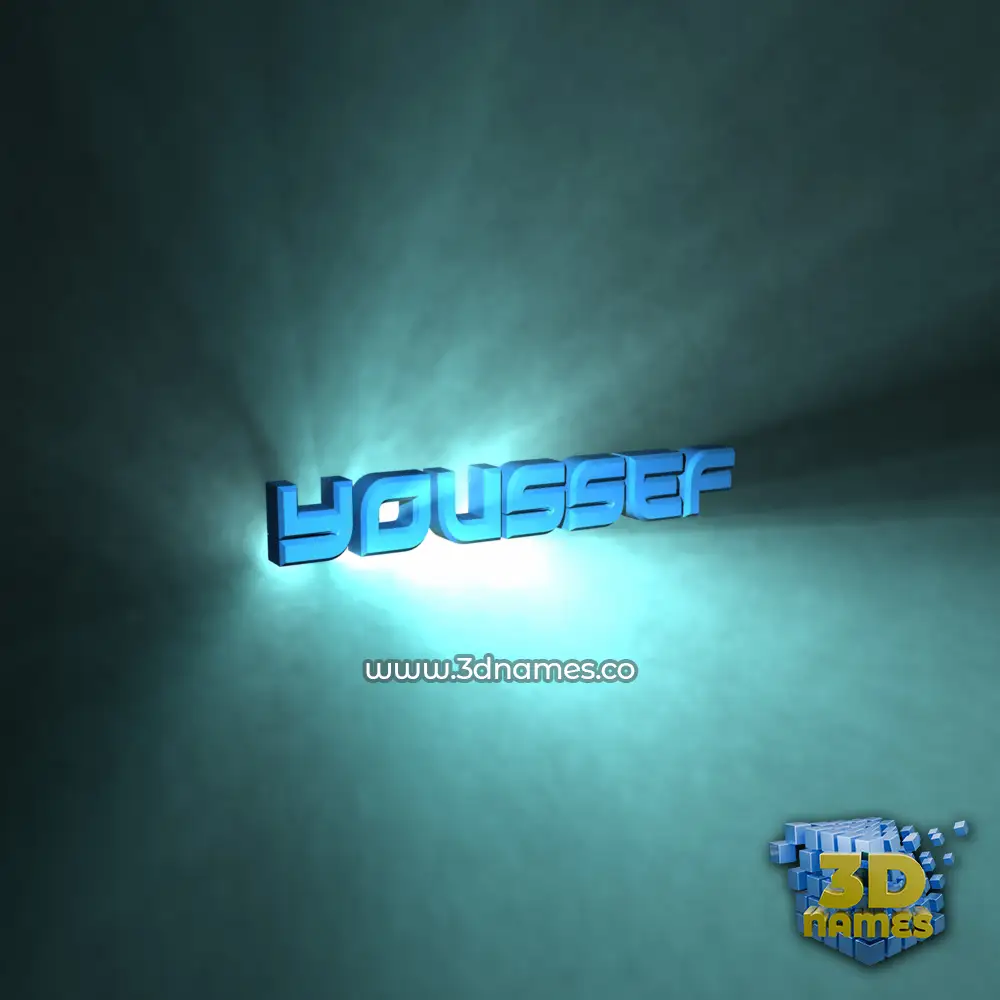 youssef in Light Shine style - 3D name wallpaper youssef in Light Shine style - 3D name wallpaper