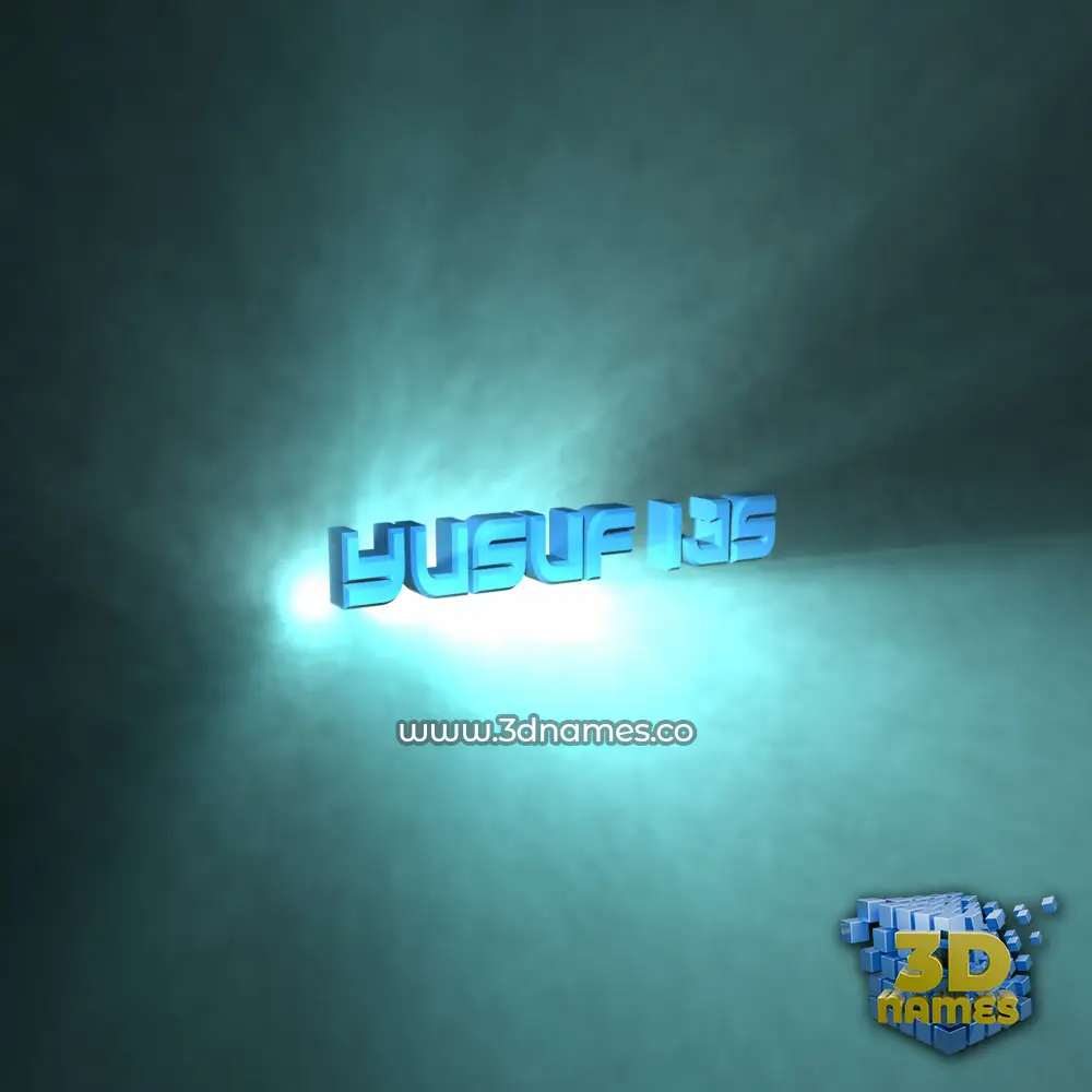 yusuf ijs in Light Shine style - 3D name wallpaper