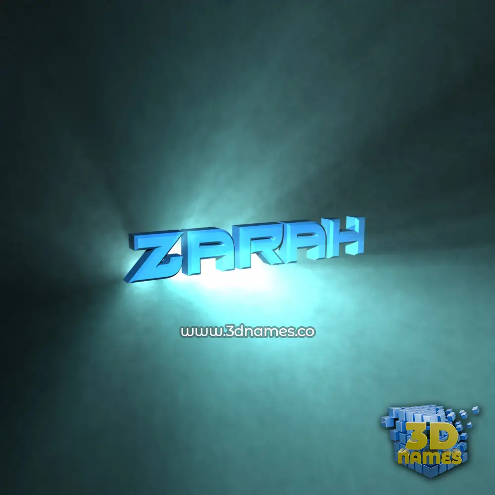 zarah in Light Shine style - 3D name wallpaper zarah in Light Shine style - 3D name wallpaper