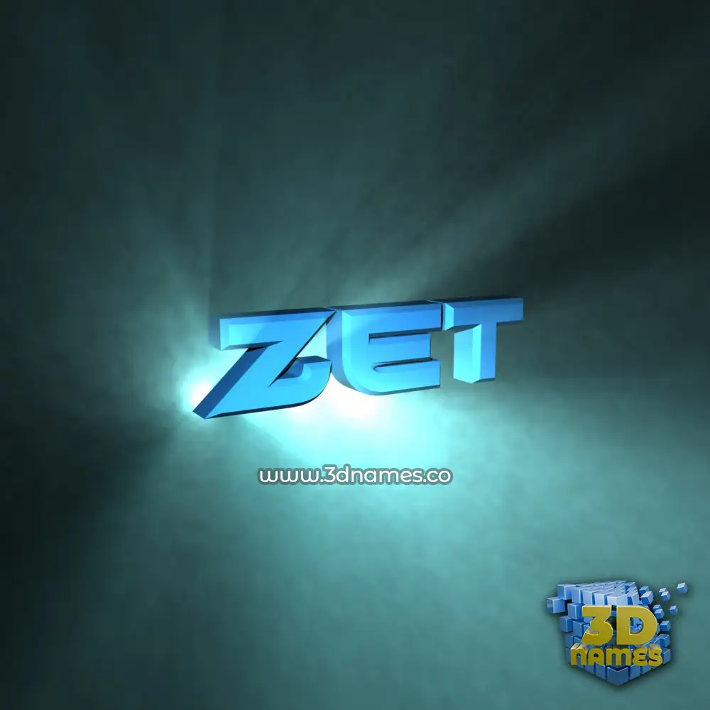 zet in Light Shine style - 3D name wallpaper zet in Light Shine style - 3D name wallpaper