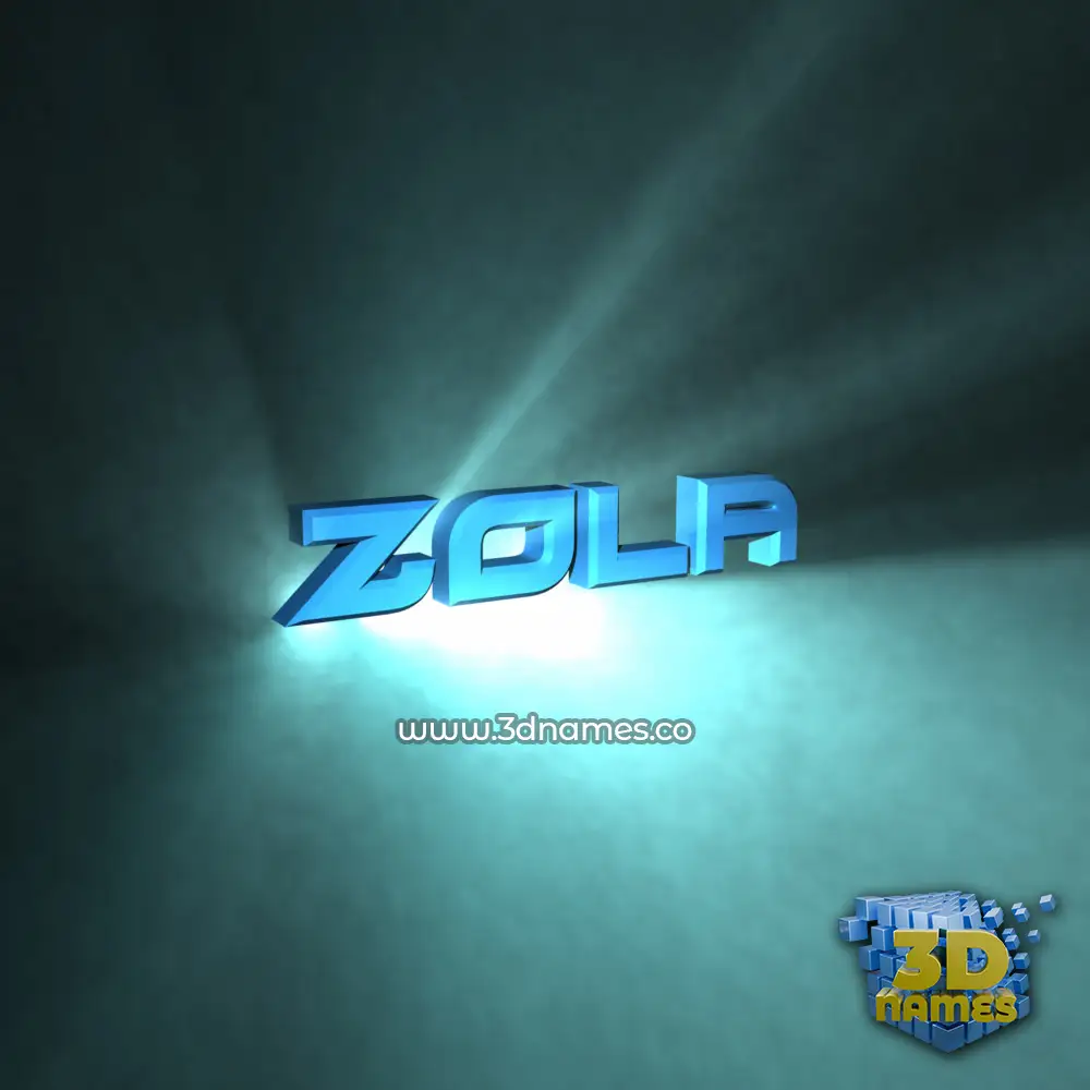 zola in Light Shine style - 3D name wallpaper zola in Light Shine style - 3D name wallpaper