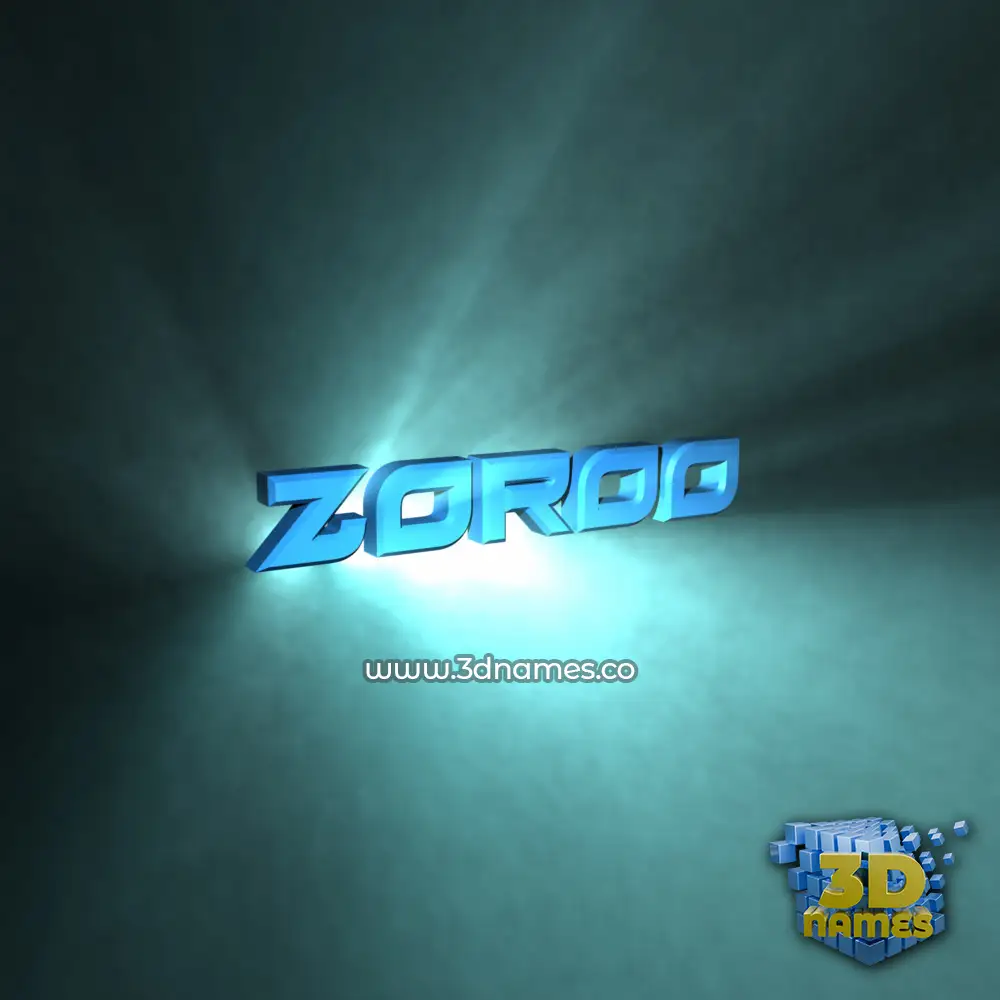 zoroo in Light Shine style - 3D name wallpaper zoroo in Light Shine style - 3D name wallpaper