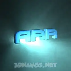 aaa in Light Shine style - 3D name wallpaper