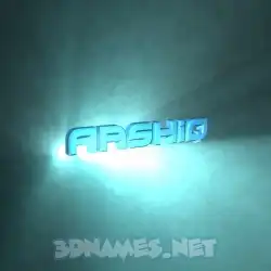 aashiq in Light Shine style - 3D name wallpaper