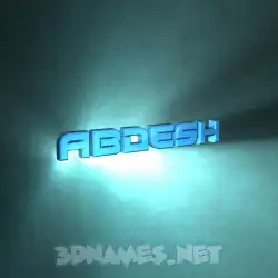 abdesh in Light Shine style - 3D name wallpaper