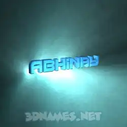 abhinay in Light Shine style - 3D name wallpaper