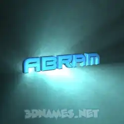abram in Light Shine style - 3D name wallpaper