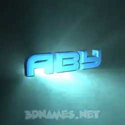 aby in Light Shine style - 3D name wallpaper