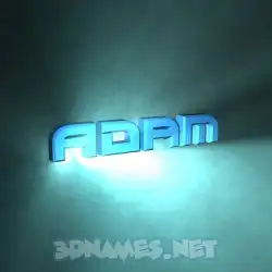 adam in Light Shine style - 3D name wallpaper