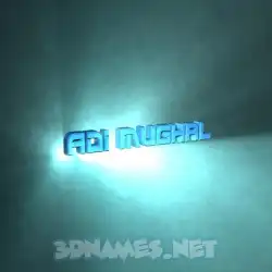 adi mughal in Light Shine style - 3D name wallpaper