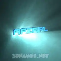 afzaal in Light Shine style - 3D name wallpaper