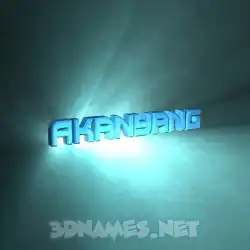 akanyang in Light Shine style - 3D name wallpaper