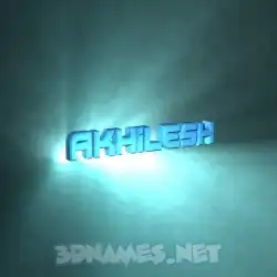 akhilesh in Light Shine style - 3D name wallpaper