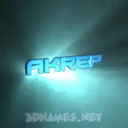 akrep in Light Shine style - 3D name wallpaper