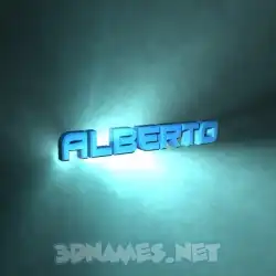 alberto in Light Shine style - 3D name wallpaper