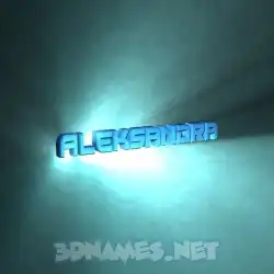 aleksandra in Light Shine style - 3D name wallpaper