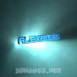 alexoudis in Light Shine style - 3D name wallpaper