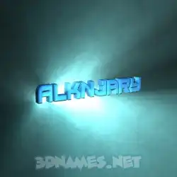alknjary in Light Shine style - 3D name wallpaper